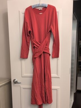 J. Jill Long Sleeve Dress in Coral of